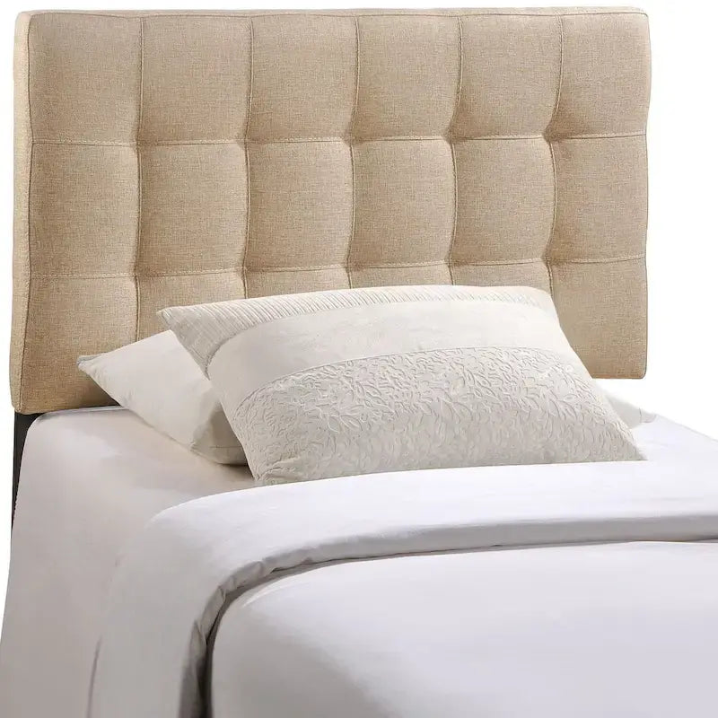 Tête de lit en tissu capitonné pour chambre, format simple