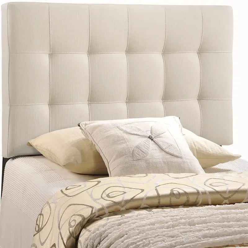 Tête de lit en tissu capitonné pour chambre, format simple
