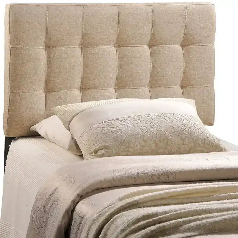 Tête de lit en tissu capitonné pour chambre, format simple