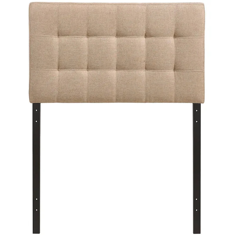 Tête de lit en tissu capitonné pour chambre, format simple