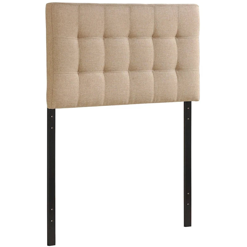 Tête de lit en tissu capitonné pour chambre, format simple