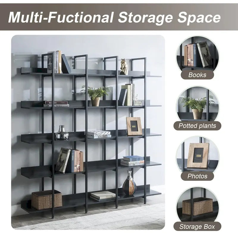 Bibliothèque à 5 niveaux pour bureau à domicile