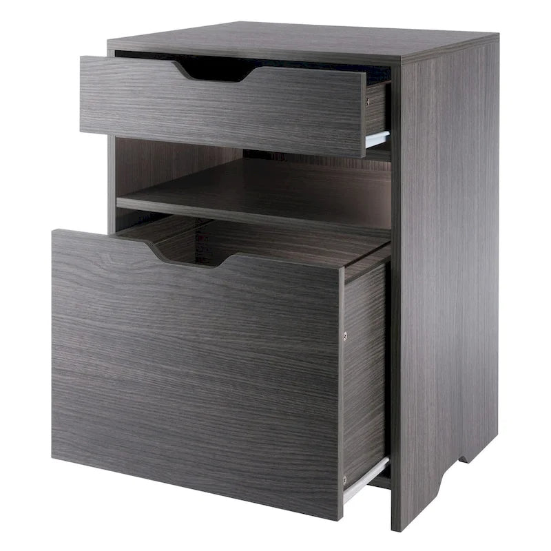 Classeur de rangement en acier anthracite avec tiroir verrouillable pour l'organisation du bureau à domicile
