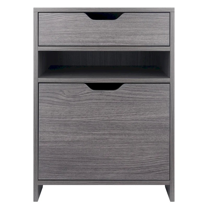 Classeur de rangement en acier anthracite avec tiroir verrouillable pour l'organisation du bureau à domicile