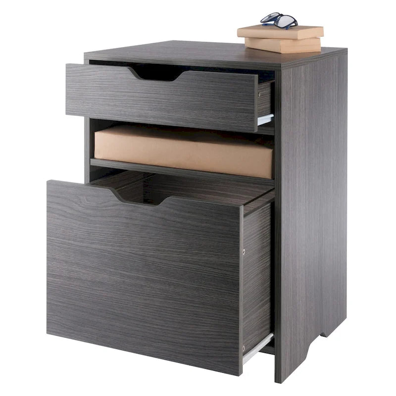 Classeur de rangement en acier anthracite avec tiroir verrouillable pour l'organisation du bureau à domicile