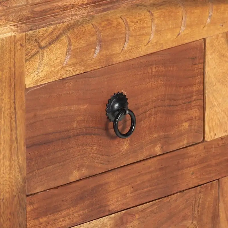 Buffet en bois d'acacia massif 63x30x75 cm avec finition naturelle