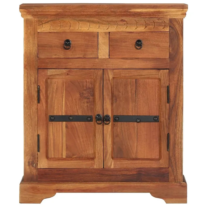 Buffet en bois d'acacia massif 63x30x75 cm avec finition naturelle