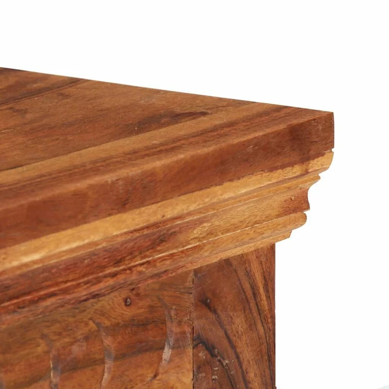 Buffet en bois d'acacia massif 63x30x75 cm avec finition naturelle