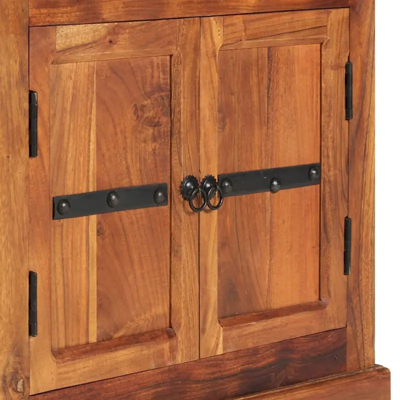 Buffet en bois d'acacia massif 63x30x75 cm avec finition naturelle