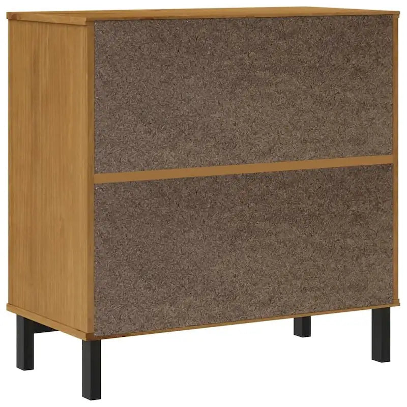 Buffet avec porte en verre FLAM 80x40x80 Pin massif - 80 x 40 x 80