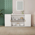 Meubles d'appoint modernes en bois avec 2 portes et 1 porte vitrée