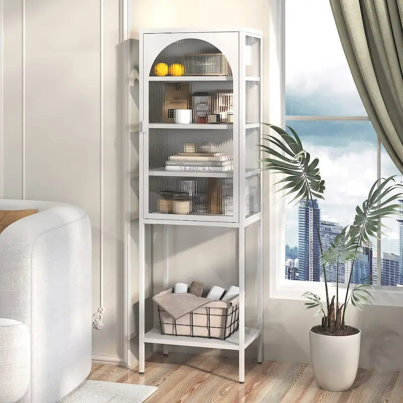 Étagère de rangement à 5 niveaux avec 3 tablettes réglables