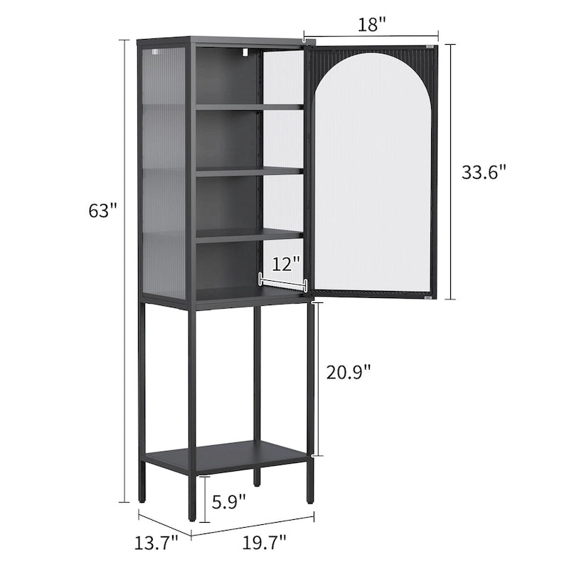 Étagère de rangement à 5 niveaux avec 3 tablettes réglables