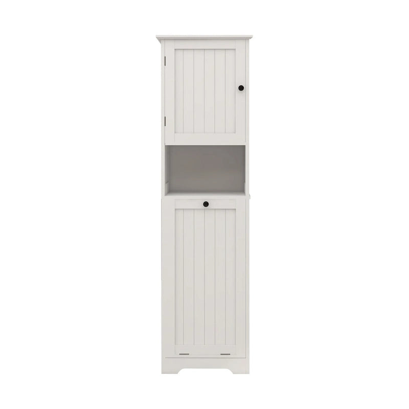 Meuble de tri pour le linge avec cadre en bois et sacs en tissu amovibles, inclinables, pour chambre ou salle de bain