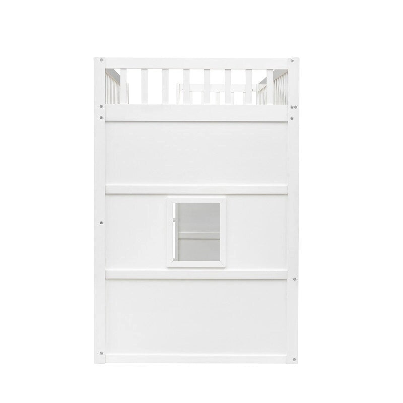 Lit mezzanine en bois avec échelle, taille double
