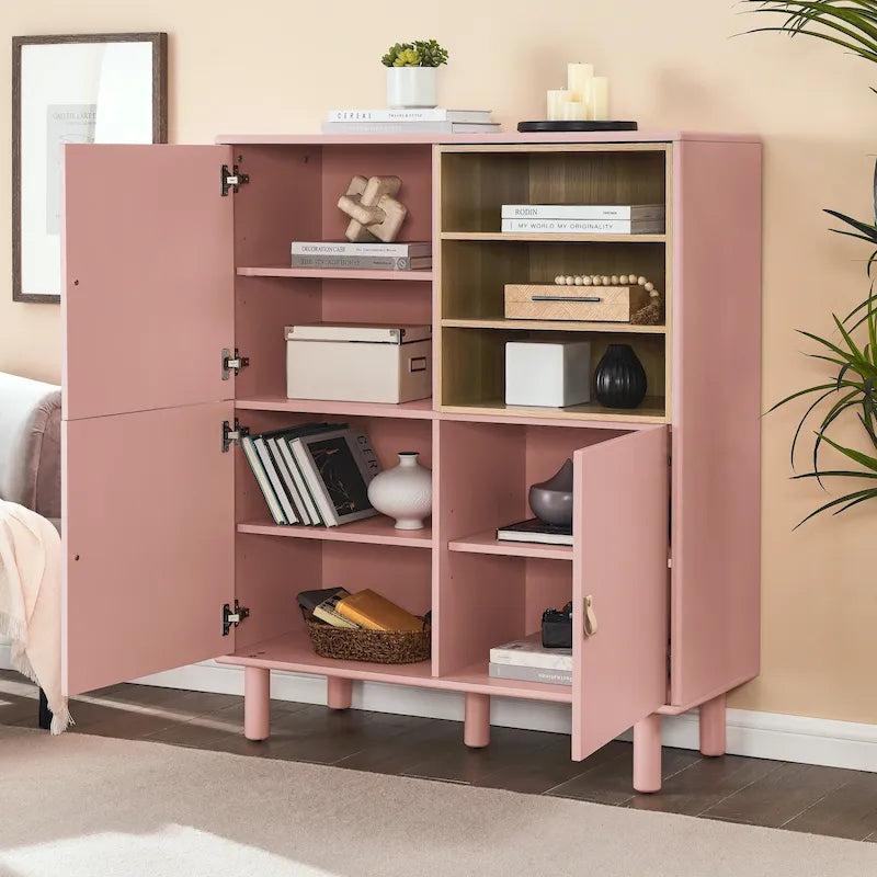 Armoire de rangement à deux portes avec étagère réglable