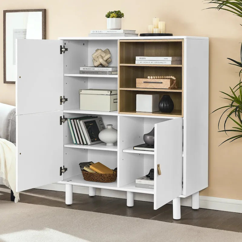 Armoire de rangement à deux portes avec étagère réglable