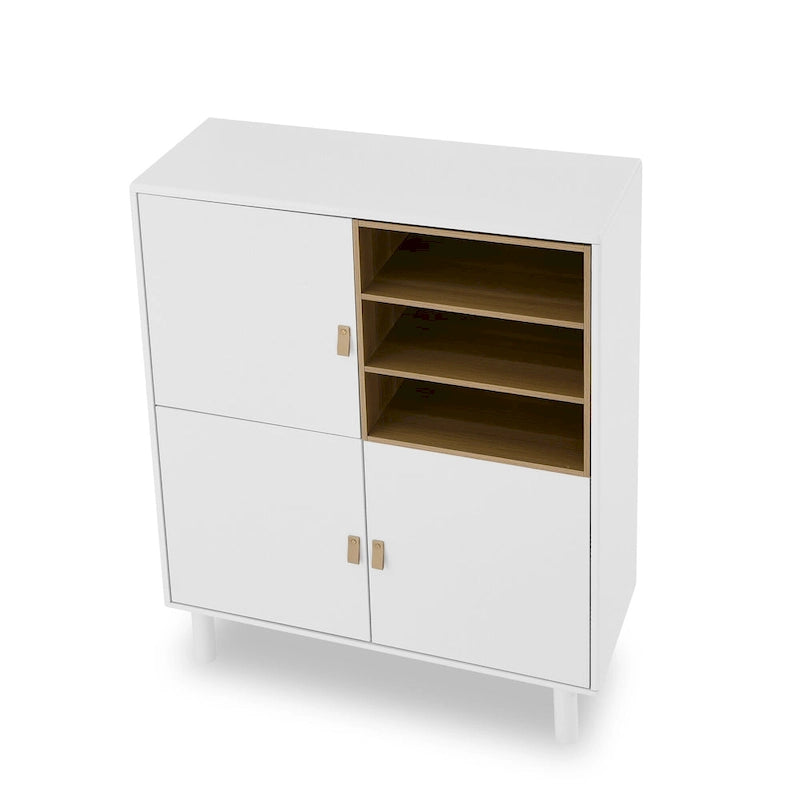 Armoire de rangement à deux portes avec étagère réglable