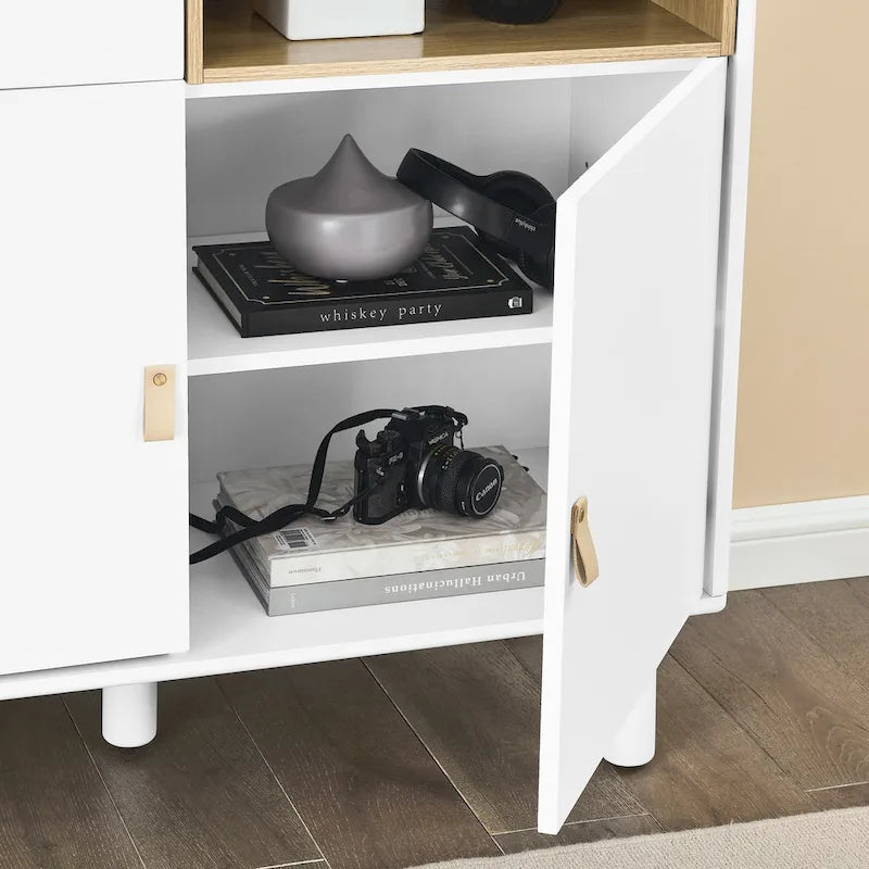 Armoire de rangement à deux portes avec étagère réglable