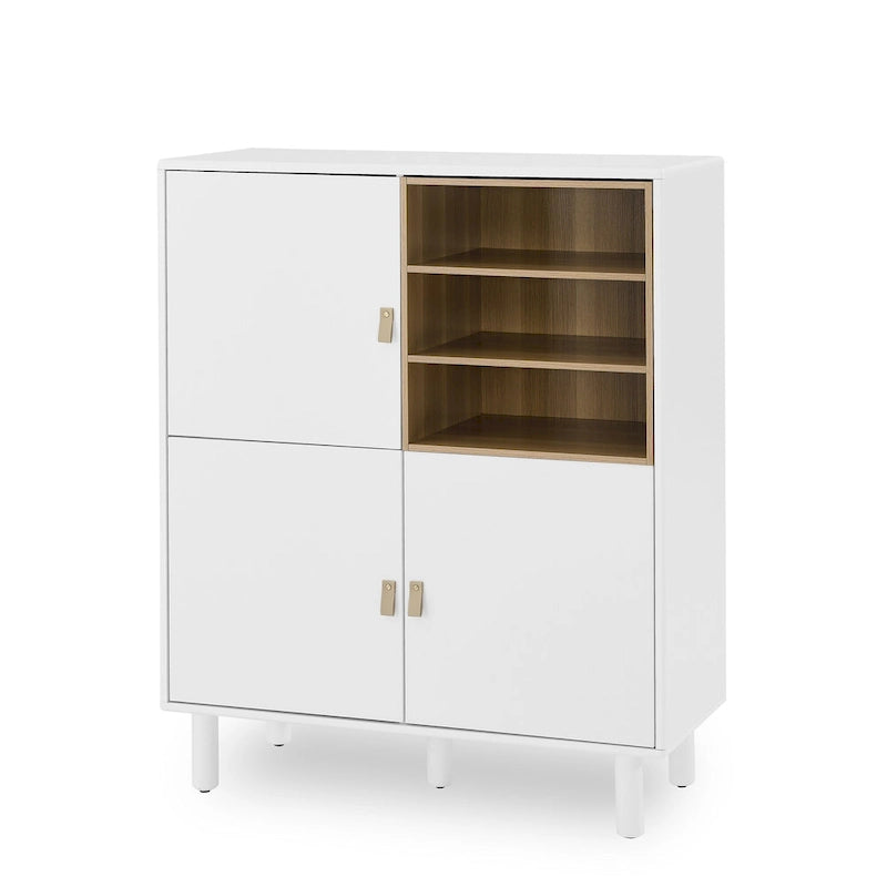 Armoire de rangement à deux portes avec étagère réglable