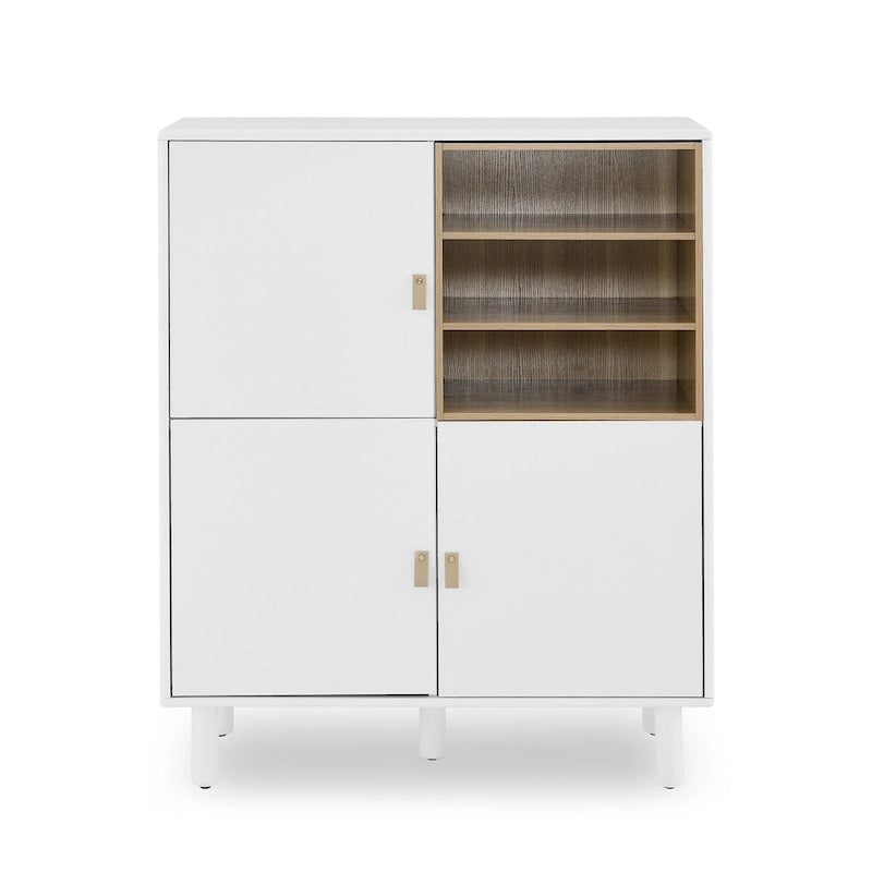 Armoire de rangement à deux portes avec étagère réglable