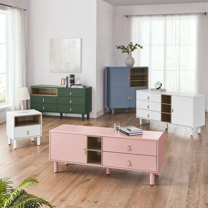 Armoire de rangement à deux portes avec étagère réglable