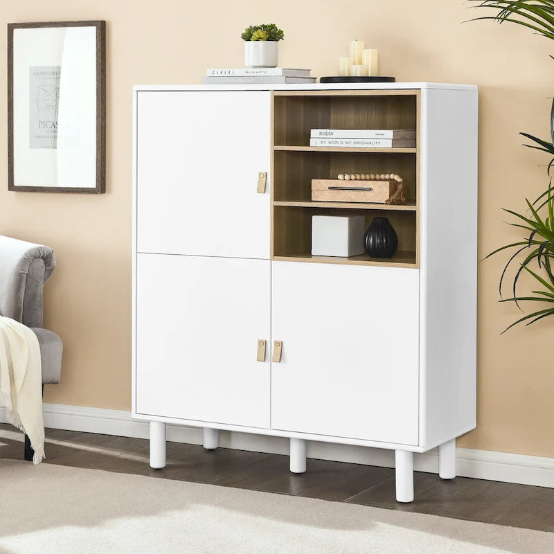 Armoire de rangement à deux portes avec étagère réglable