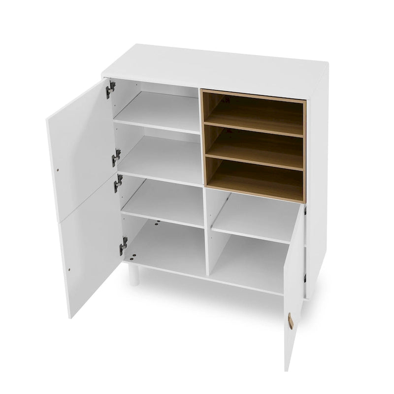 Armoire de rangement à deux portes avec étagère réglable