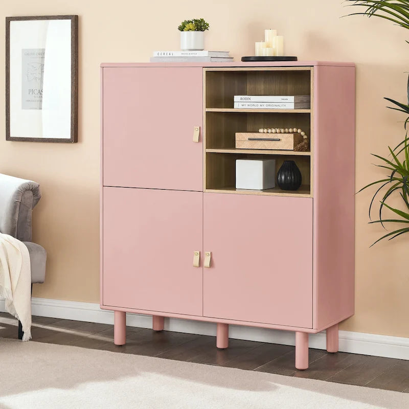 Armoire de rangement à deux portes avec étagère réglable