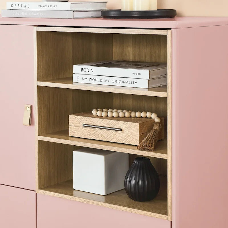 Armoire de rangement à deux portes avec étagère réglable