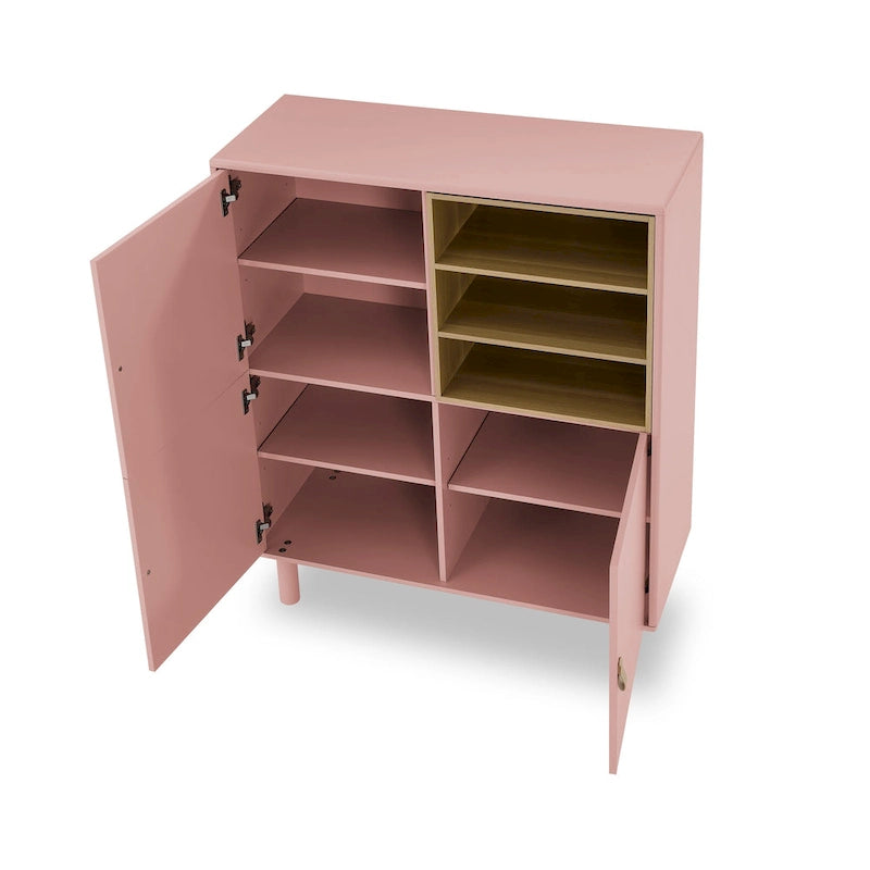 Armoire de rangement à deux portes avec étagère réglable