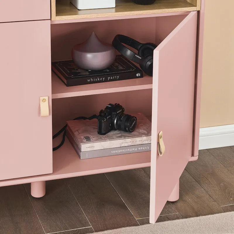 Armoire de rangement à deux portes avec étagère réglable