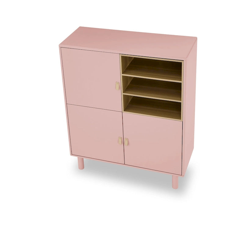 Armoire de rangement à deux portes avec étagère réglable