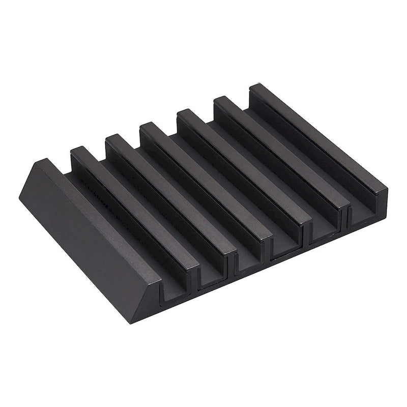 Support de téléphone fixe et de tablette - Aluminium, Aluminium - L 13 x l 10 x H 1,8 cm