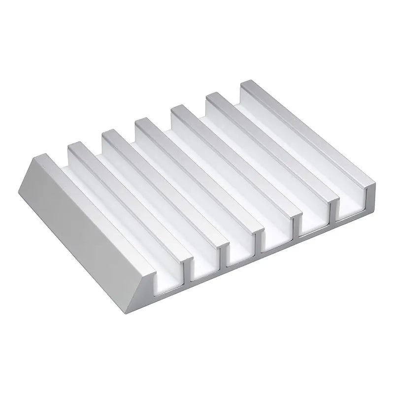 Support de téléphone fixe et de tablette - Aluminium, Aluminium - L 13 x l 10 x H 1,8 cm