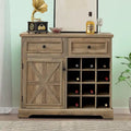 Bahut en bois de style campagnard avec casiers à vin amovibles
