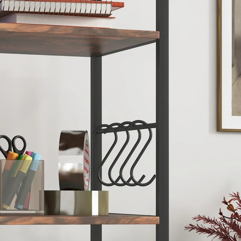 Classeur à 2 tiroirs avec clé, étagère, classeur mobile avec barre de suspension réglable pour dossiers format lettre, A4