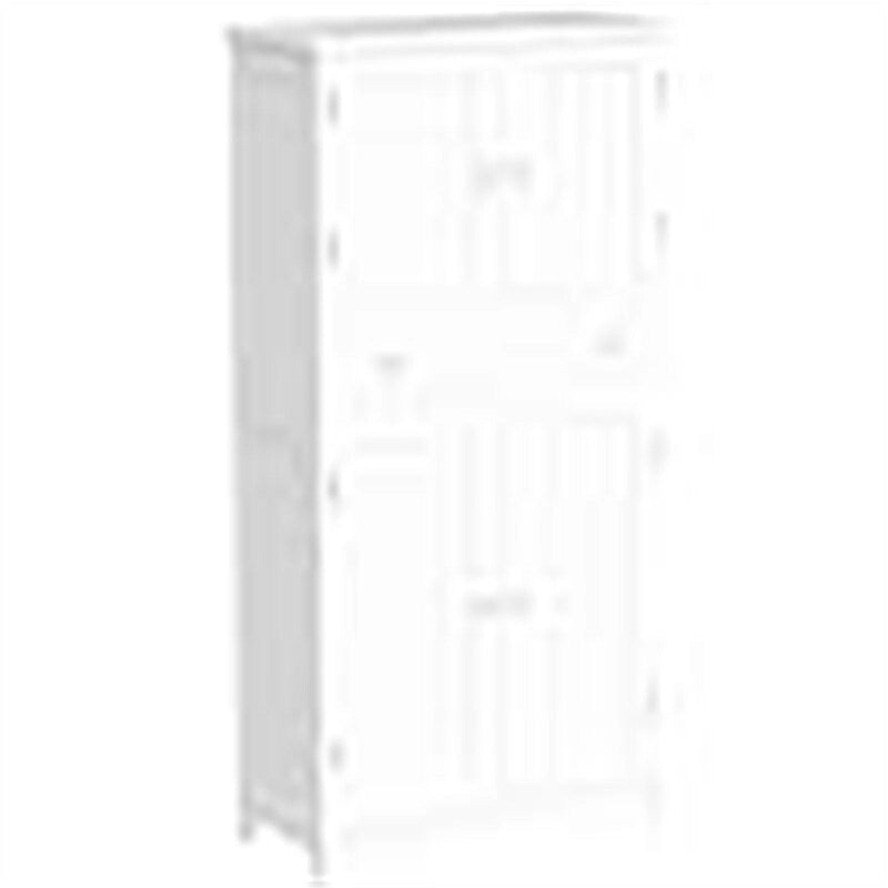 Meuble de rangement haut sur pied avec porte et tiroir – 60 P x 30 L x 128 H cm pour salle de bain ou cuisine