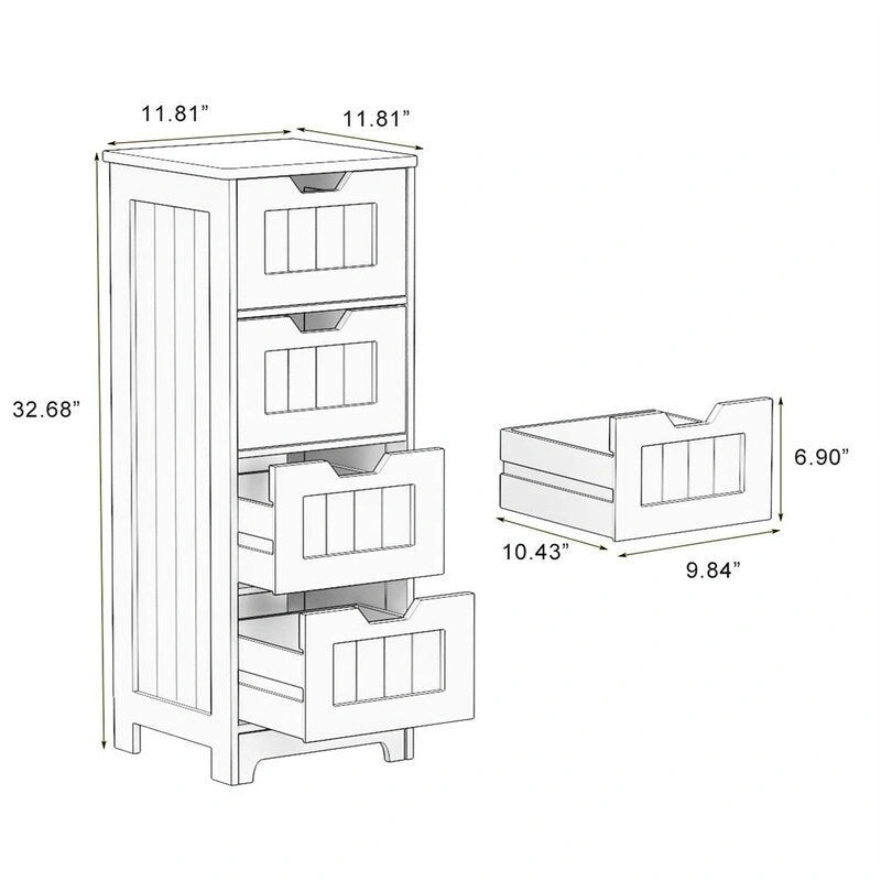 Meuble de salle de bain - 11.81P x 11.81L x 32.68H