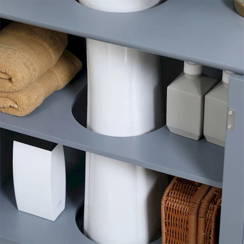 Meuble sous-vasque avec 2 portes et étagère réglable (sans lavabo)