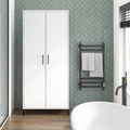 Meuble de rangement de salle de bain autoportant avec étagères réglables et design peu encombrant