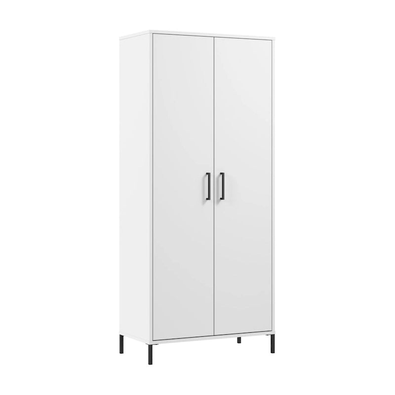 Meuble de rangement de salle de bain autoportant avec étagères réglables et design peu encombrant